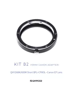QHY - Adaptador para lentes Canon EF con QHY600M Short, QHY268M y CFW3 Large