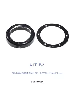 QHY - Adaptador para lentes Nikon F con QHY600M Short, QHY268M y CFW3 Large