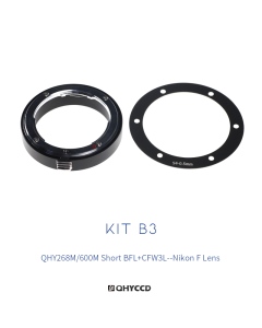 QHY - Adaptador para lentes Nikon F con QHY600M Short, QHY268M y CFW3 Large